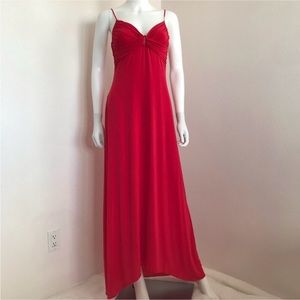 BCBGMaxazria S coral/red maxi dress